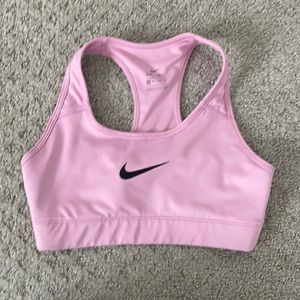 Pink Nike sports bra